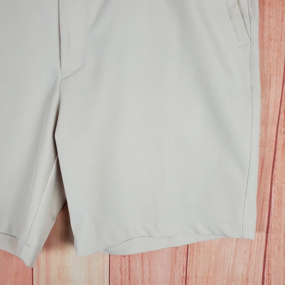 Peter Millar Crown Comfort Performance Shorts Sz 38 Tan Slash